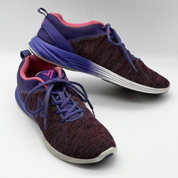 Vionic Adley Purple Agile Active Trainers Lace Up Knit Comfort Sneakers Women 10 - Picture 1 of 10